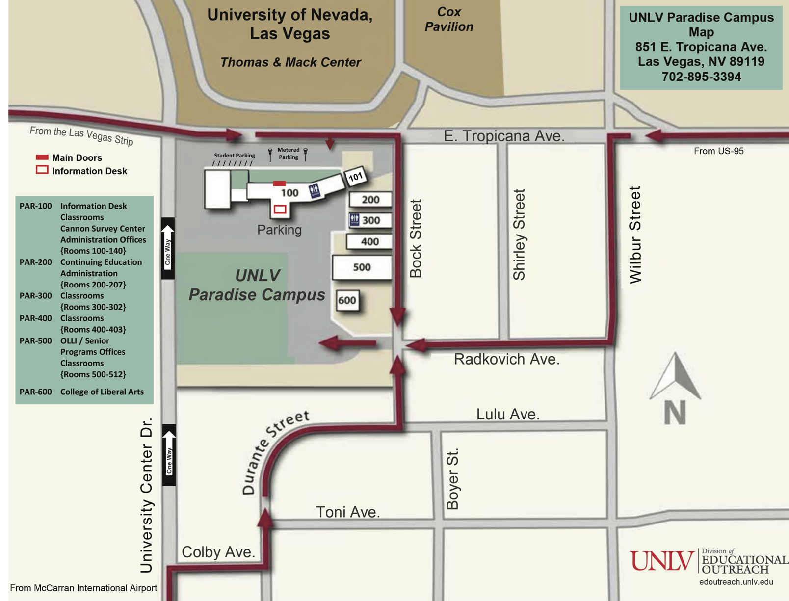 Paradise campus map