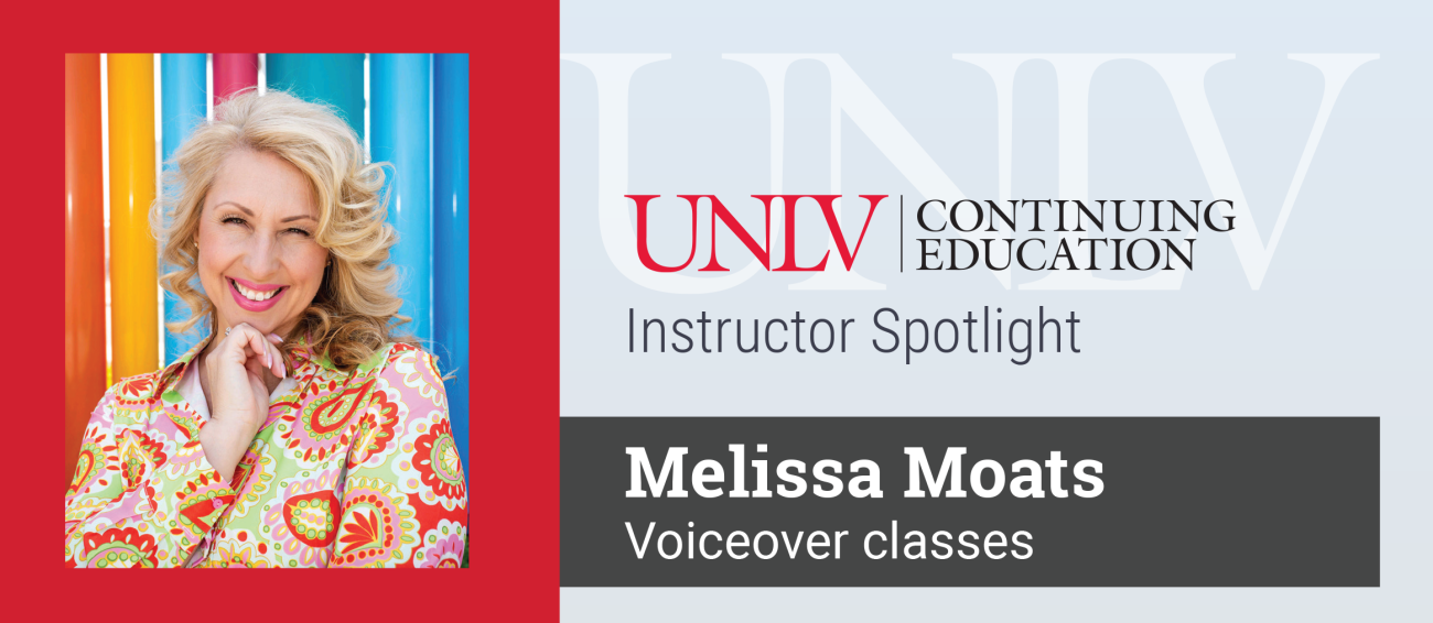 Melissa Moats voiceover instructor smiling profile photo in front of colorful fence